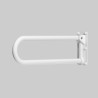 Stütz- und Klappgriffe mit Wandplatte aus Stahl mit Pulverbeschichtung